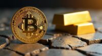 bitcoin drops gold rises